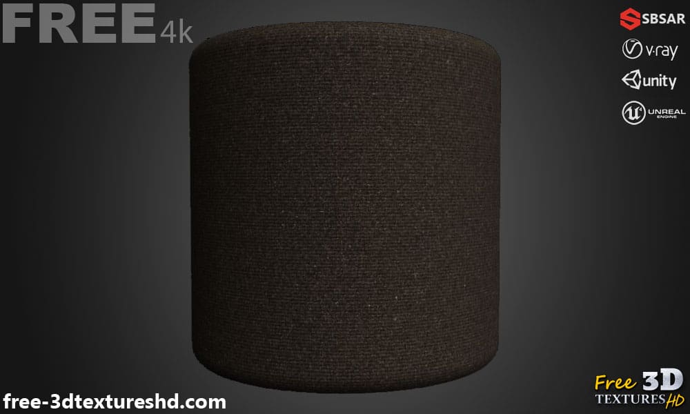 Tissu de tapis marron PBR Texture 3D Téléchargement gratuit Haute résolution Substance SBSAR Unity Unreal Vray