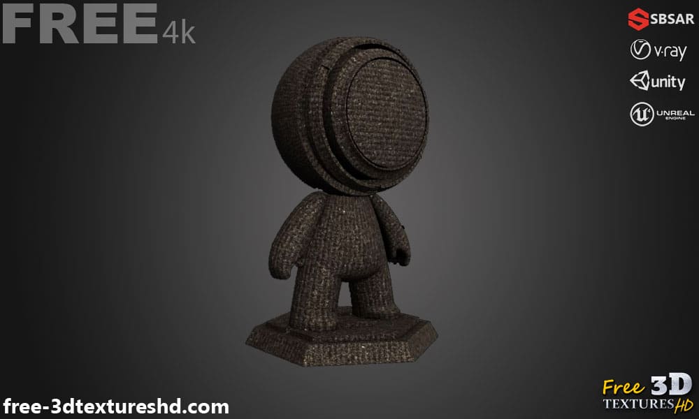 Texture de tapis brun PBR 3D haute résolution pour Unity Unreal Vray Téléchargement gratuit de la substance SBSAR
