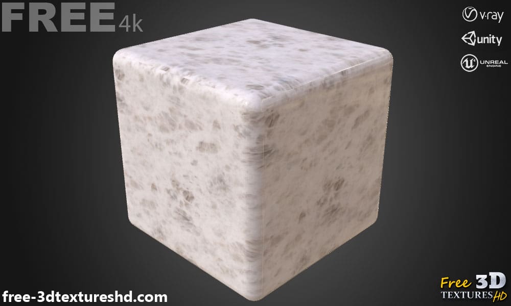 Texture PBR en marbre de quartz cristallin en haute résolution Téléchargement gratuit 4K pour Unreal Unity et Vray