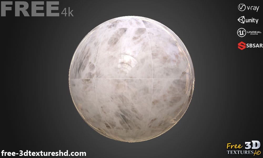 Téléchargement gratuit de texture de carreaux de marbre en quartz cristal SBSAR PBR haute résolution 4K pour Unreal Engine et Vray