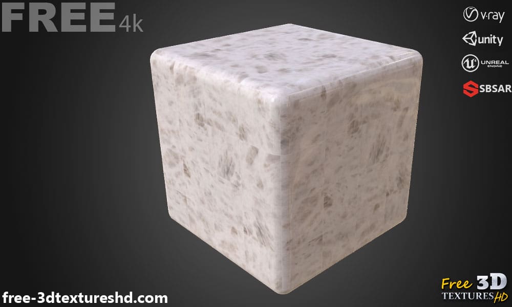 Téléchargement gratuit de texture de carreaux de marbre en quartz cristal SBSAR PBR haute résolution 4K pour Unreal Engine et Vray