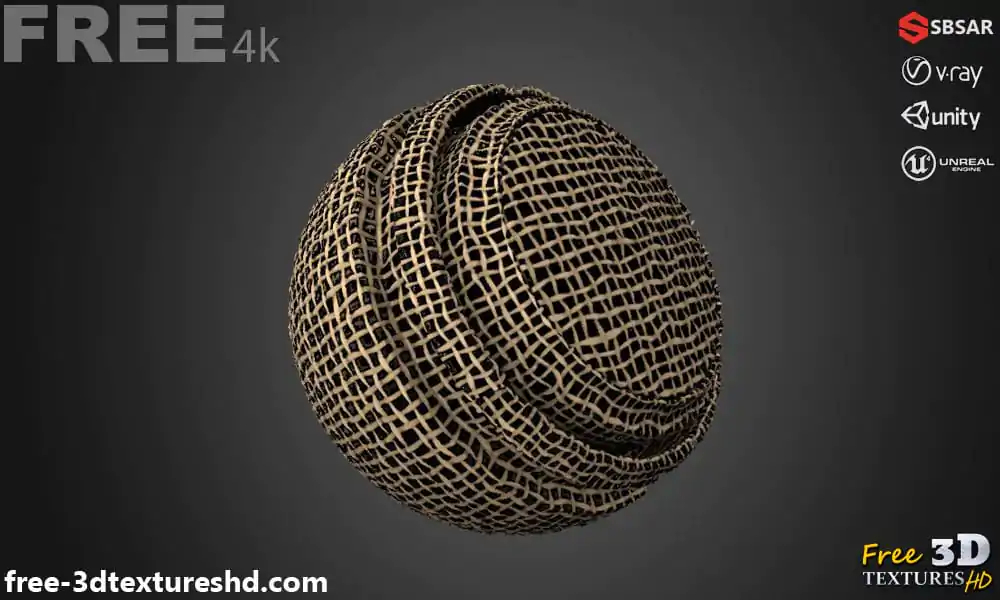 Damaged-old-Plain-weave-fabric-PBR-texture-3D-free-download-High-resolution-Substance-Sbsar-Unity-Unreal-Vray-4