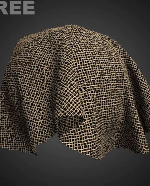 Damaged Old Plain Weave Fabric PBR Texture 3D Free Download High Resolution Substance SBSAR Unity Unreal