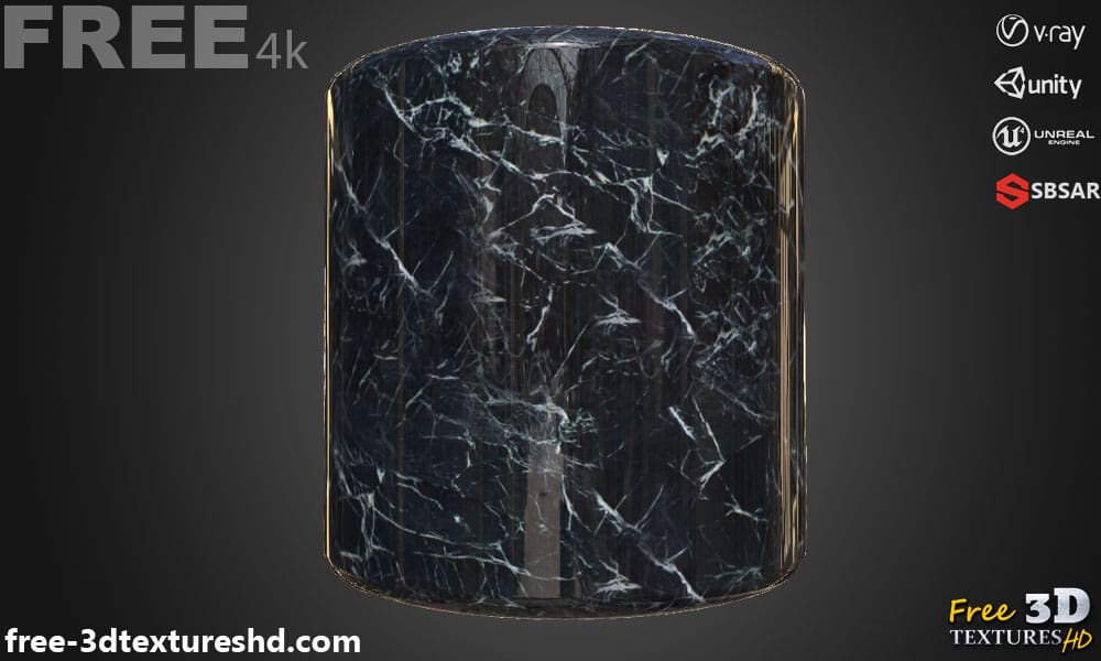 Green Marble PBR Texture Free Download 4K High Resolution for Unity, Unreal Engine, and Vray