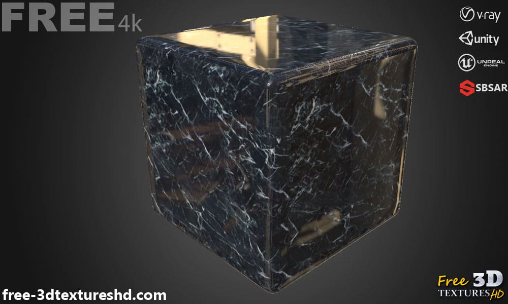 Green Marble PBR Texture in High Resolution Free Download 4K for Unreal Unity and Vray