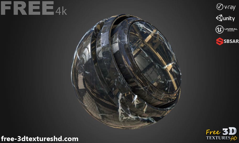 Green Marble PBR Texture Free Download 4K High Resolution for Unity, Unreal Engine, and Vray
