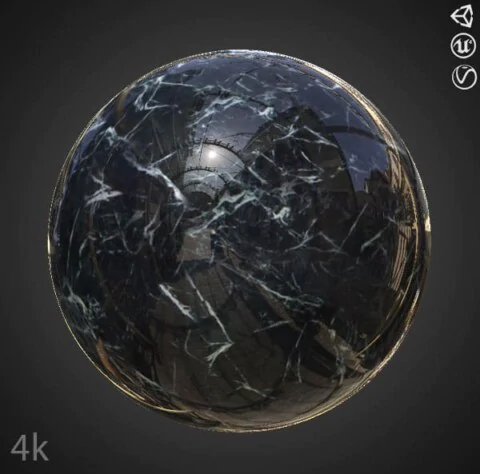 Green Marble PBR Texture Free Download 4K High Resolution for Unity, Unreal Engine, and Vray