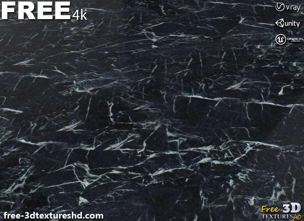 Green Marble PBR Texture in High Resolution Free Download 4K for Unreal Unity and Vray