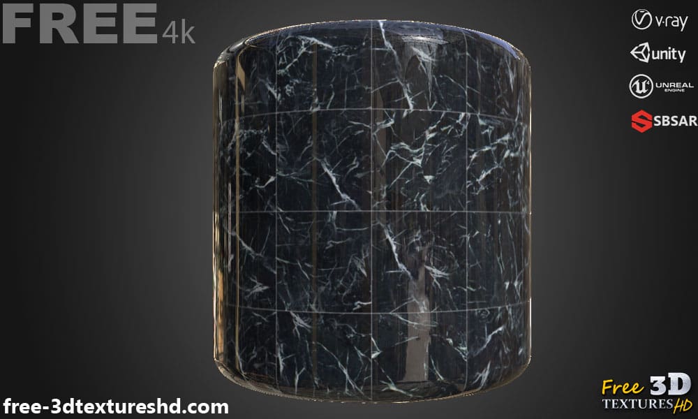 Téléchargement gratuit de texture de tuile de marbre vert SBSAR PBR 4K haute résolution pour Unity, Unreal Engine et Vray