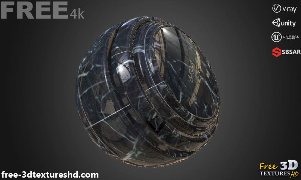 Téléchargement gratuit de texture de tuile de marbre vert SBSAR PBR 4K haute résolution pour Unity, Unreal Engine et Vray
