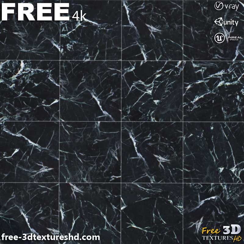 Téléchargement gratuit de texture de tuile de marbre vert SBSAR PBR 4K haute résolution pour Unity, Unreal Engine et Vray