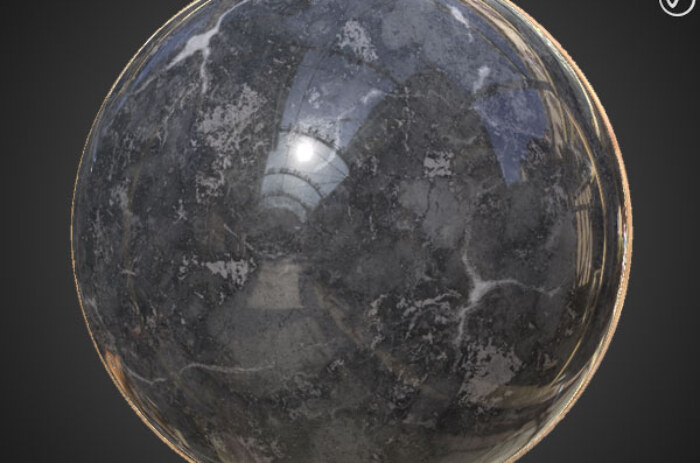 Téléchargement gratuit de texture de carrelage en marbre gris sans couture SBSAR PBR haute résolution Unreal Vray