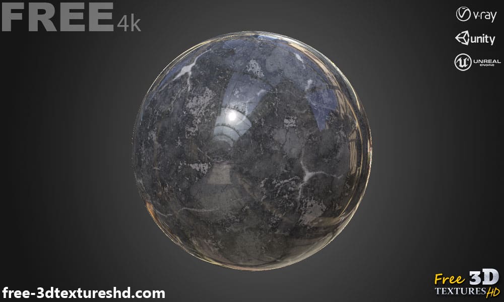 Téléchargement gratuit de texture de carrelage en marbre gris sans couture SBSAR PBR haute résolution Unreal Vray