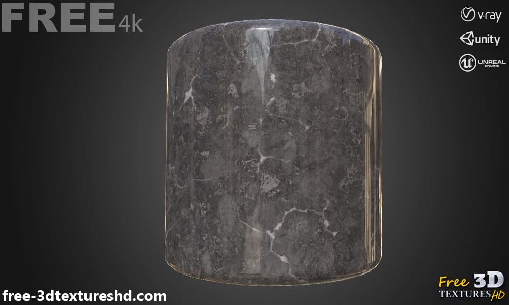 Téléchargement gratuit de texture de carrelage en marbre gris sans couture SBSAR PBR haute résolution Unreal Vray