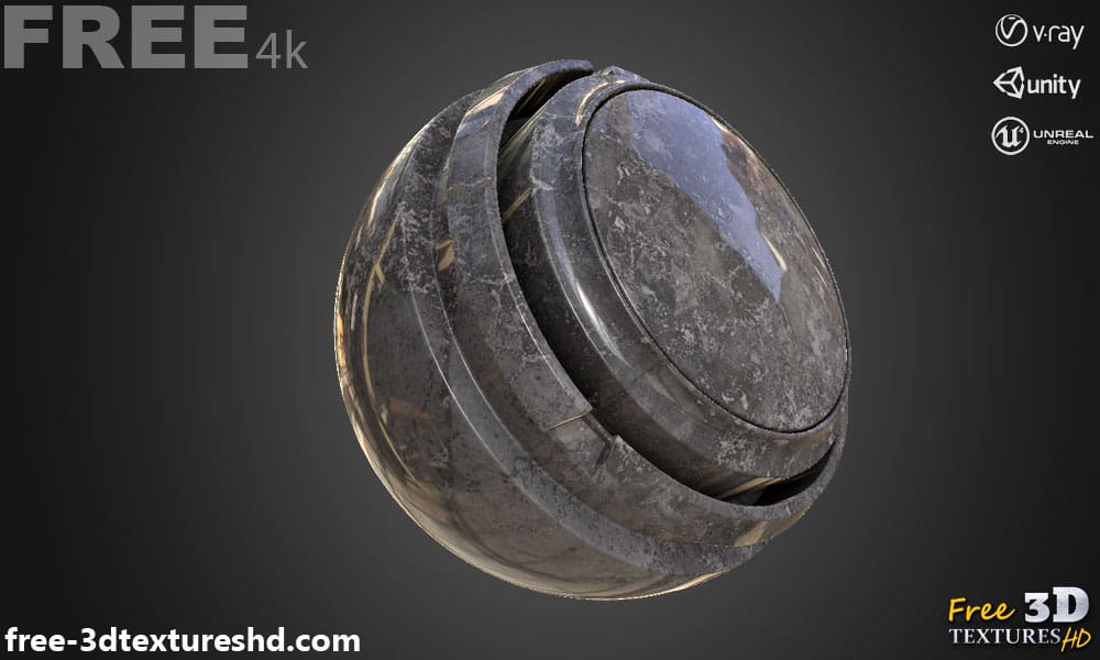 Téléchargement gratuit de texture de carrelage en marbre gris sans couture SBSAR PBR haute résolution Unreal Vray