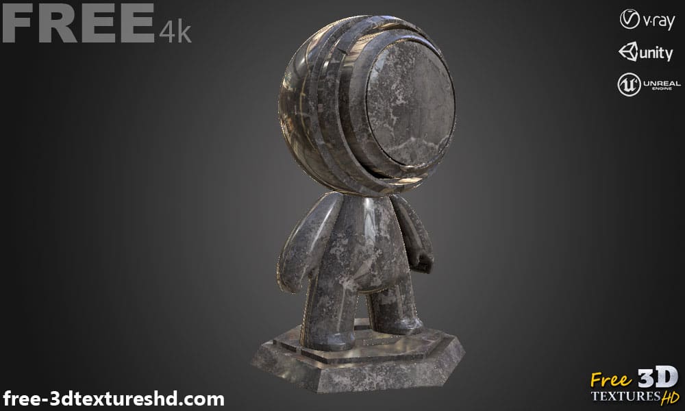 Téléchargement gratuit de texture de carrelage en marbre gris sans couture SBSAR PBR haute résolution Unreal Vray