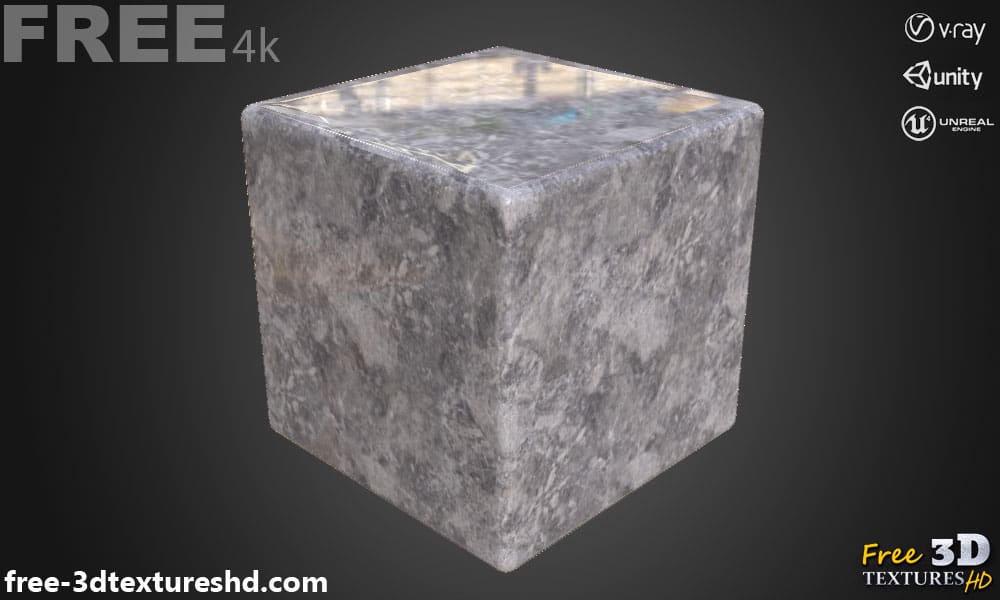 Téléchargement gratuit de texture de carrelage en marbre gris SBSAR PBR 4K haute résolution pour Unity, Unreal Engine et Vray