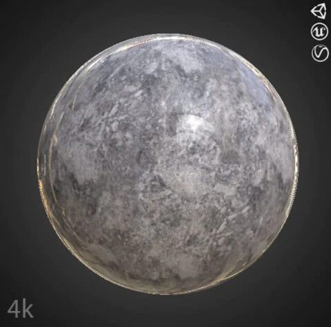 Grey Marble PBR Texture 3D Free Download High Resolution Unity Unreal Vray