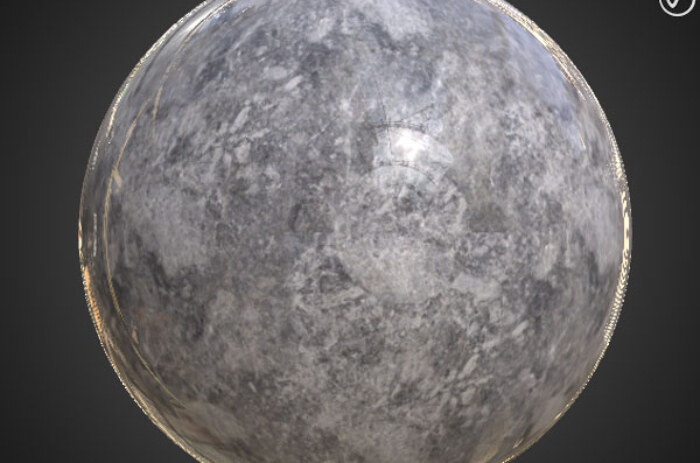 Texture PBR en marbre gris 3D Téléchargement gratuit Haute résolution Unity Unreal Vray