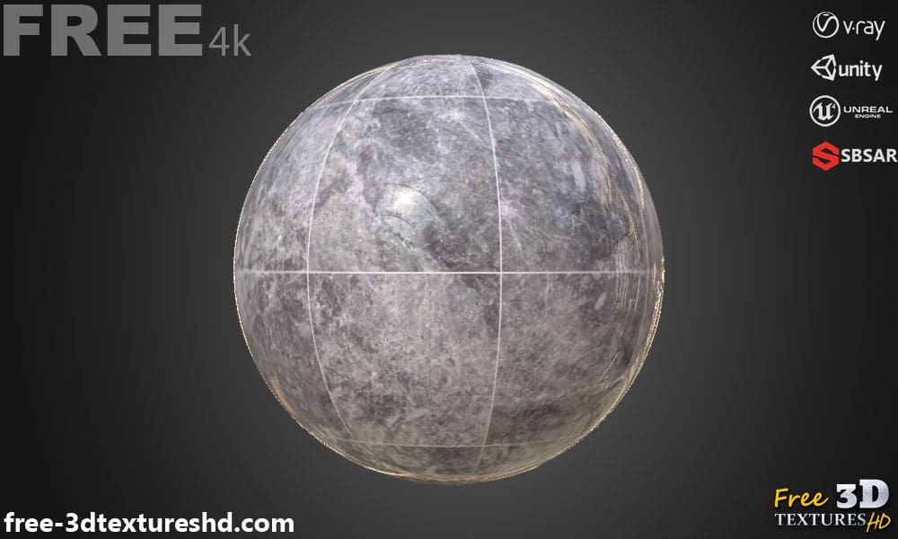 Téléchargement gratuit de texture de carrelage en marbre gris SBSAR PBR 4K haute résolution pour Unity, Unreal Engine et Vray