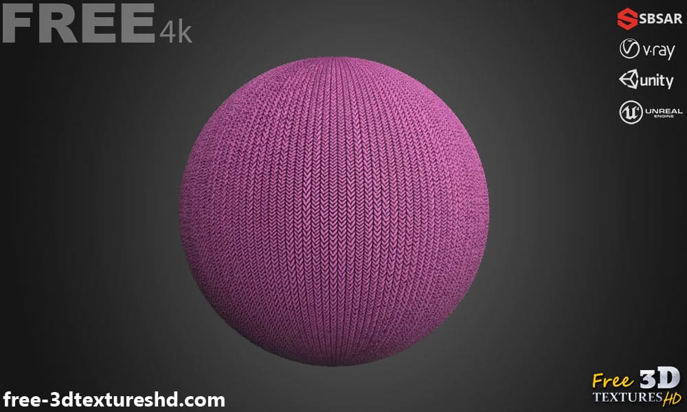 Tissu en laine de chaton PBR Texture 3D Téléchargement gratuit Haute résolution Substance SBSAR Unity Unreal
