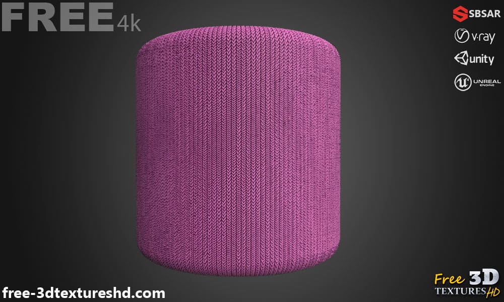Tissu en laine de chaton PBR Texture 3D Téléchargement gratuit Haute résolution Substance SBSAR Unity Unreal
