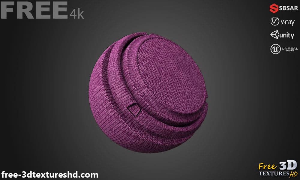 Tissu en laine de chaton PBR Texture 3D Téléchargement gratuit Haute résolution Substance SBSAR Unity Unreal