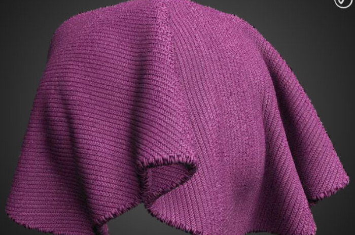 Tissu en laine de chaton PBR Texture 3D Téléchargement gratuit Haute résolution Substance SBSAR Unity Unreal