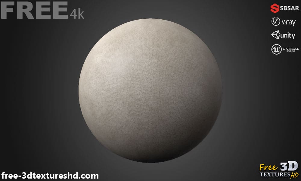 Texture 3D SBSAR de cuir gris naturel PBR Téléchargement gratuit 4K haute résolution pour Unity, Unreal et Vray
