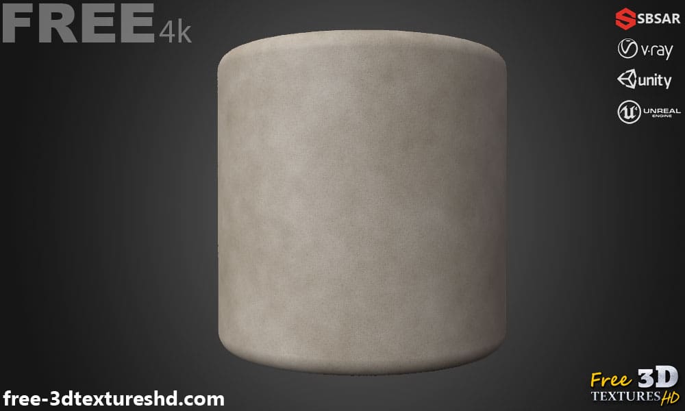 Texture 3D SBSAR de cuir gris naturel, téléchargement gratuit, haute résolution 4K, pour Unity, Unreal Engine et Vray