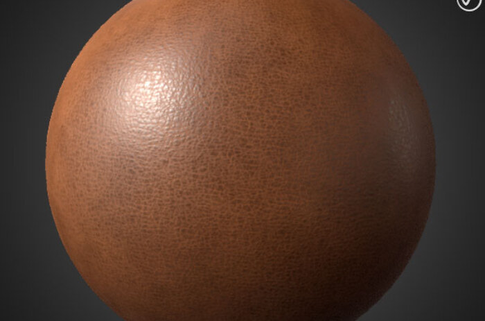 Texture 3D SBSAR en cuir naturel marron PBR Téléchargement gratuit 4K haute résolution pour Unity, Unreal Engine et Vray