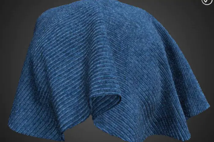 Synthetic-fabric-twill-weave-blue-PBR-texture-3D-free-download-High-resolution-Substance-Sbsar-Unity-Unreal-Vray
