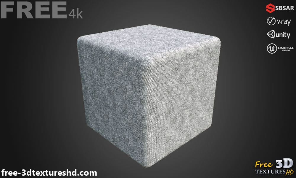 Tissu synthétique sergé gris PBR Texture 3D Téléchargement gratuit Haute résolution Substance SBSAR Unity Unreal