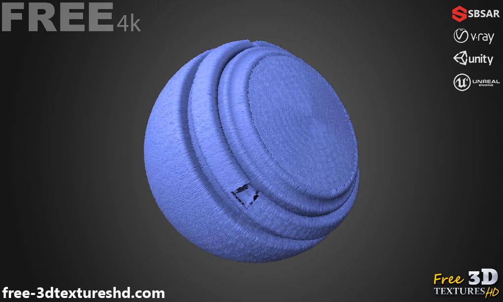 Texture PBR de tissu de bain de serviette haute résolution 4K, téléchargement gratuit pour Unity et Unreal, parfait pour les projets 3D