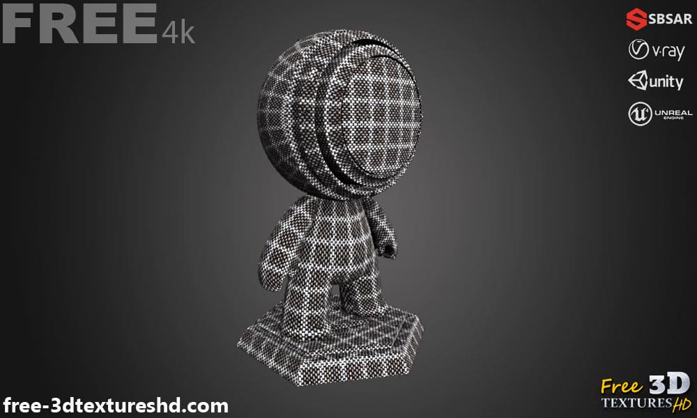 Tissu Tweed Substance SBSAR Téléchargement gratuit Texture PBR 3D haute résolution pour Unity Unreal Vray