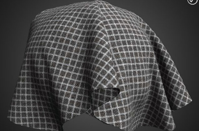 Tissu Tweed Gris Tissu PBR Texture 3D Téléchargement Gratuit Haute Résolution Substance SBSAR Unity Unreal Vray