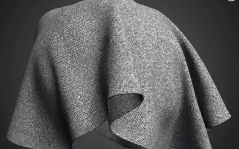 Tissu Tweed Gris Tissu PBR Texture 3D Téléchargement Gratuit Haute Résolution Substance SBSAR Unity Unreal Vray
