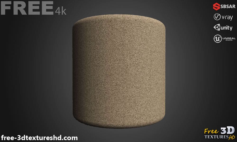 Tissu de tapis beige PBR Texture 3D Téléchargement gratuit Haute résolution Substance SBSAR Unity Unreal Vray Render