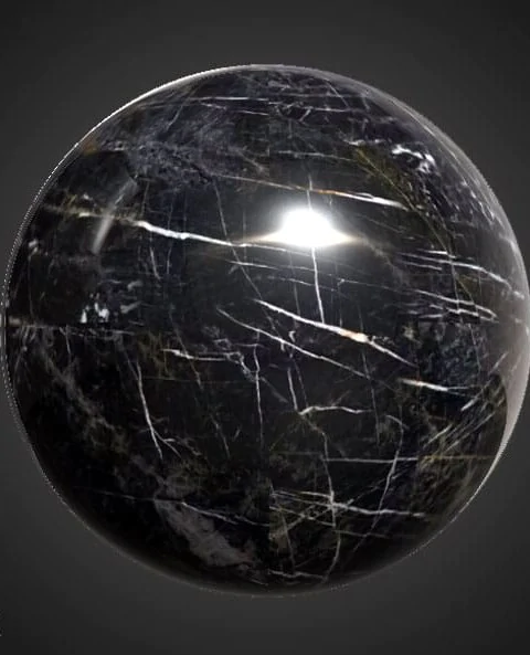 Black Yellow Marble PBR Texture Free Download 4K High Resolution for Unity, Unreal Engine, and Vray