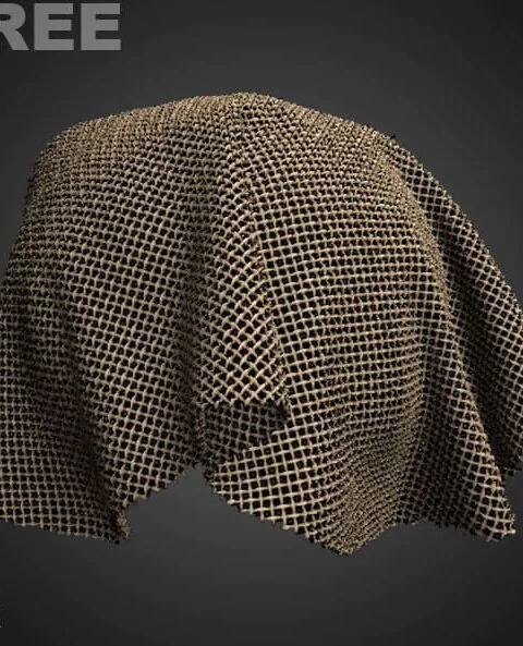 Open Plain Weave Fabric PBR Texture 3D Free Download High Resolution Substance SBSAR Unity Unreal Vray