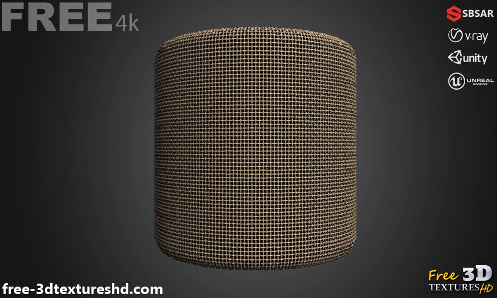 Tissu à toile ouverte Substance SBSAR Téléchargement gratuit Texture PBR 3D haute résolution pour Unity Unreal Vray