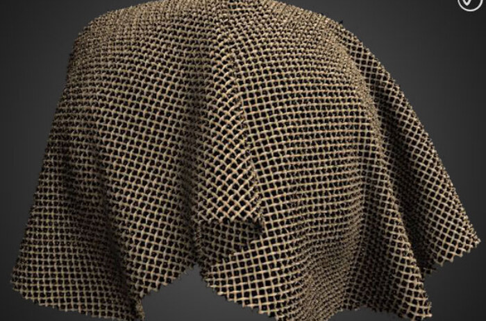 Tissu à armure toile ouverte PBR Texture 3D Téléchargement gratuit Haute résolution Substance SBSAR Unity Unreal Vray