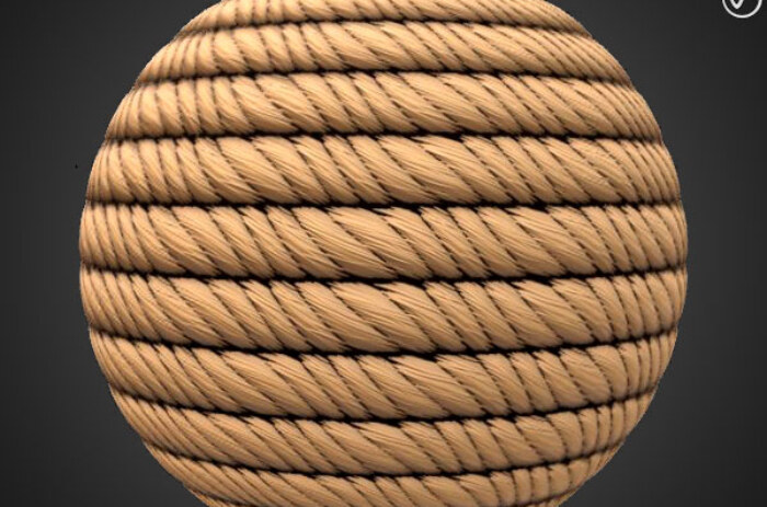 Texture de Tissu corde PBR 3D Gratuite à Télécharger Haute Résolution Substance SBSAR Unity Unreal Vray Render