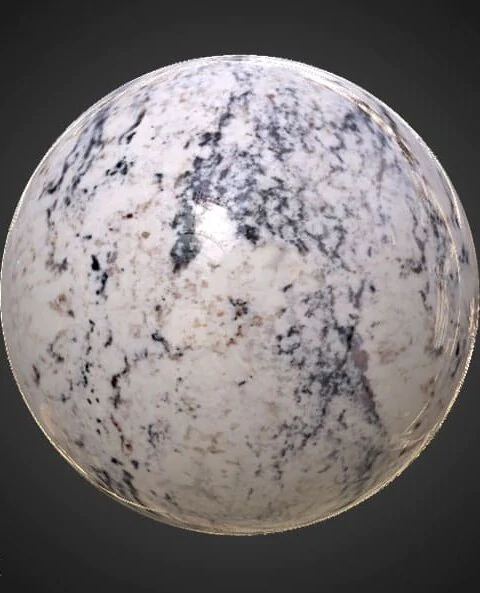 White Granite Marble PBR Texture Free Download 4K High Resolution for Unity, Unreal Engine, and Vray