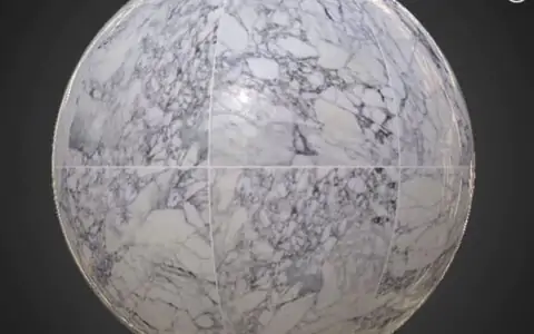 Téléchargement gratuit de texture de carrelage de sol en marbre blanc SBSAR PBR 4K haute résolution pour Unity, Unreal Engine et Vray