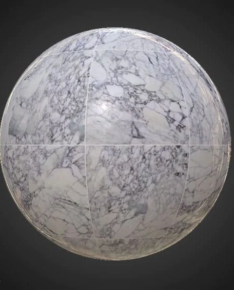 White Marble Floor Tile Substance SBSAR PBR Texture Free Download 4K High Resolution for Unity, Unreal Engine, and Vray