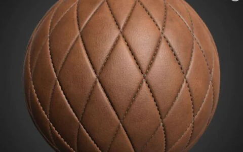 Natural Leather Stitch Substance SBSAR 3D Texture PBR Free Download 4K High Resolution for Unity, Unreal Engine, and Vray