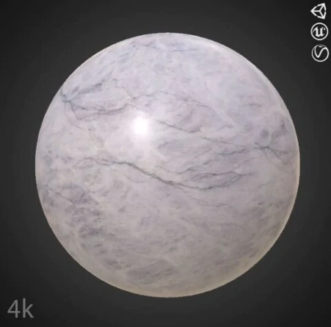 White Marble PBR Texture 3D Free Download High Resolution Substance SBSAR for Elegant and Detailed Surface Designs