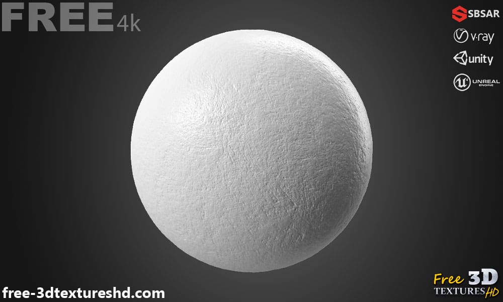 Texture SBSAR sans couture pour mur en plâtre PBR 3D Téléchargement gratuit Haute résolution pour les applications Unity, Unreal et Vray