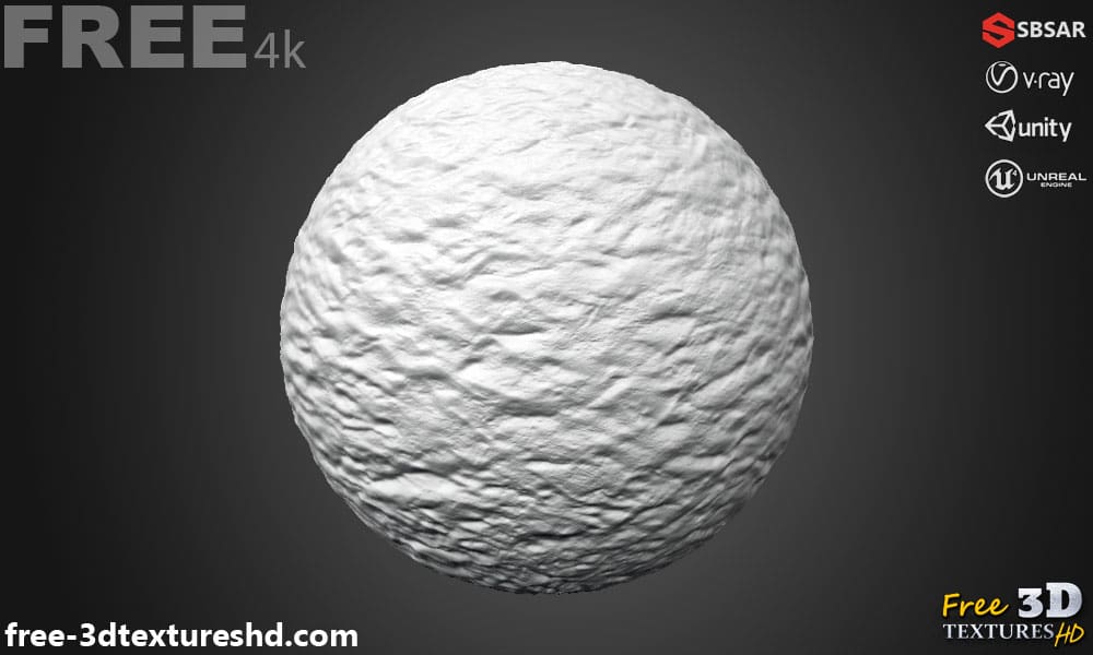 Plâtre mural sans couture Substance SBSAR Texture PBR 3D Téléchargement gratuit 4K haute résolution pour Unity, Unreal Engine et Vray